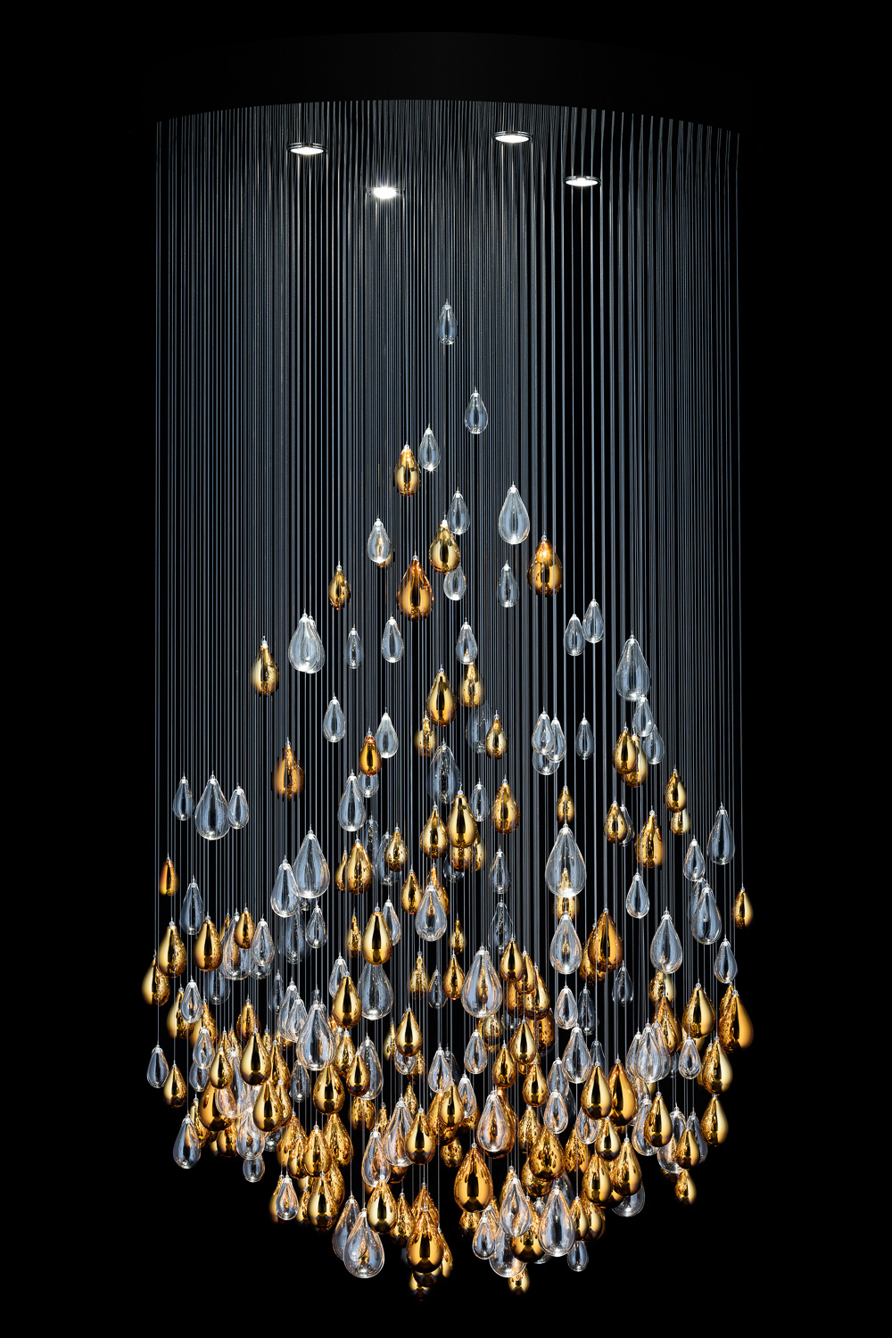 Droplets Droplets, Sculpture, Large on Ceiling, Gold